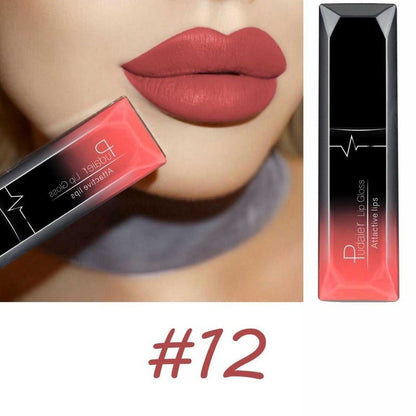 Maquiagem labial, 18 cores, brilho labial super matte,  longa duraçao.