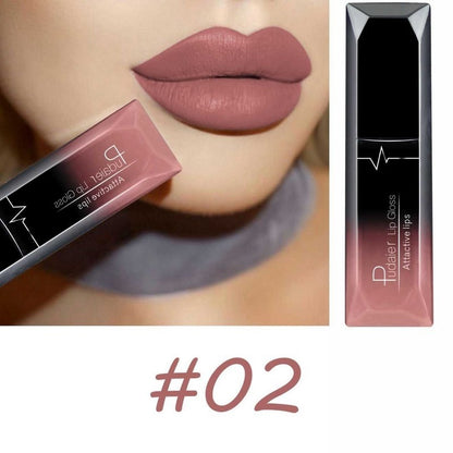 Maquiagem labial, 18 cores, brilho labial super matte,  longa duraçao.