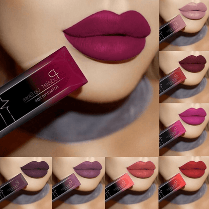 Maquiagem labial, 18 cores, brilho labial super matte,  longa duraçao.