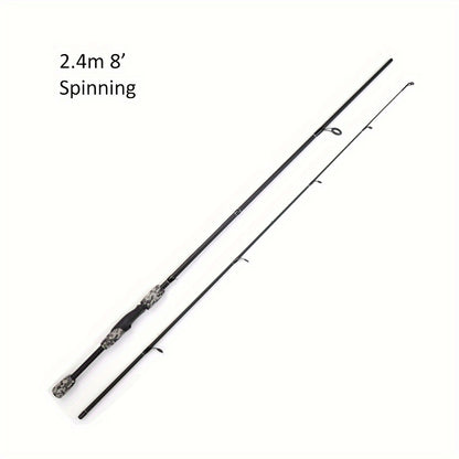 Conjunto de varas de pescar spinning/casting - 1,8 m/6', 2,1 m/7', 2,4 m/8'..