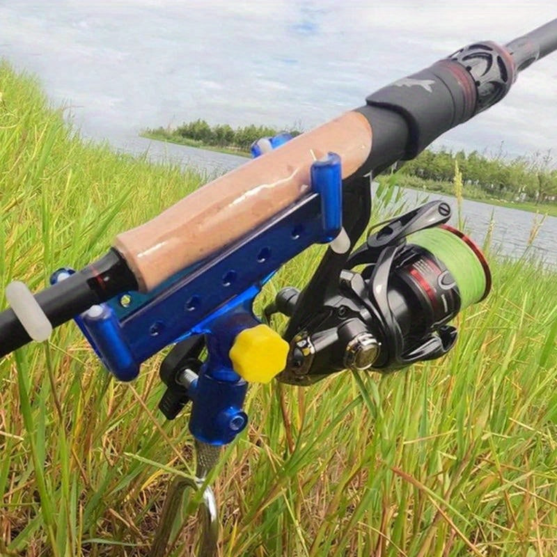 1 peça de suporte para vara de pesca ajustável em 360° de aço inoxidável premium - suporte para vara de pesca inserido com travamento automático e design resistente à corrosão para organização conveniente do equipamento de pesca