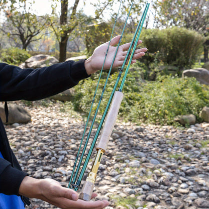 Vara de pesca com mosca Sougayilang Premium de 9 pés - Fibra de carbono 30T, 7/8wt, cabo de cortiça - Ideal para pescadores