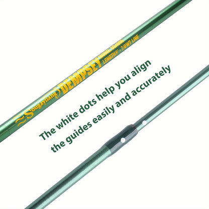 Vara de pesca com mosca Sougayilang Premium de 9 pés - Fibra de carbono 30T, 7/8wt, cabo de cortiça - Ideal para pescadores