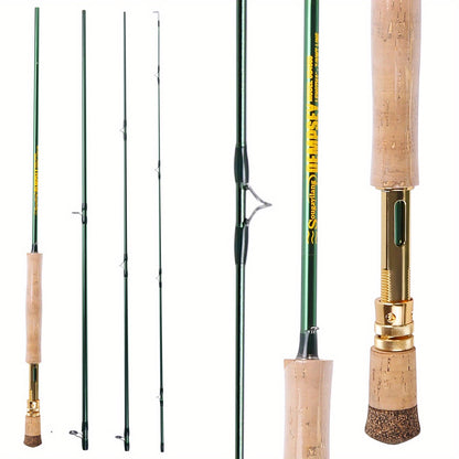 Vara de pesca com mosca Sougayilang Premium de 9 pés - Fibra de carbono 30T, 7/8wt, cabo de cortiça - Ideal para pescadores