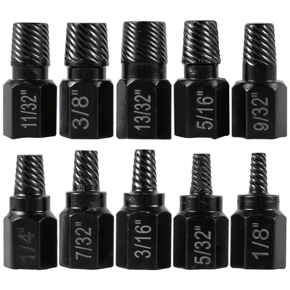 10pcs de extrator de parafusos