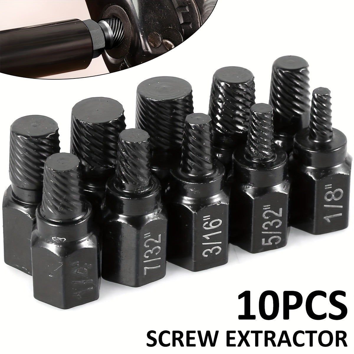 10pcs de extrator de parafusos
