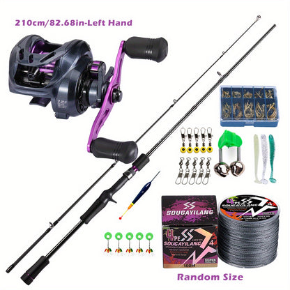 Conjunto de vara e molinete de pesca Sougayilang, vara de pescar