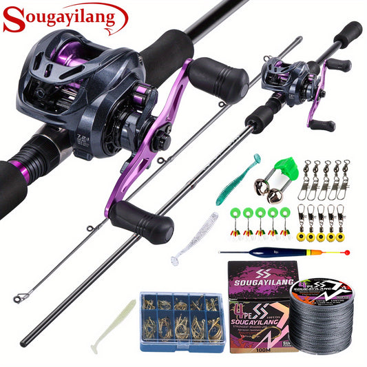 Conjunto de vara e molinete de pesca Sougayilang, vara de pescar