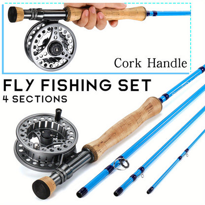ougayilang Kit de iniciação para pesca com mosca padrão com bolsa