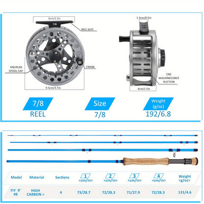 ougayilang Kit de iniciação para pesca com mosca padrão com bolsa