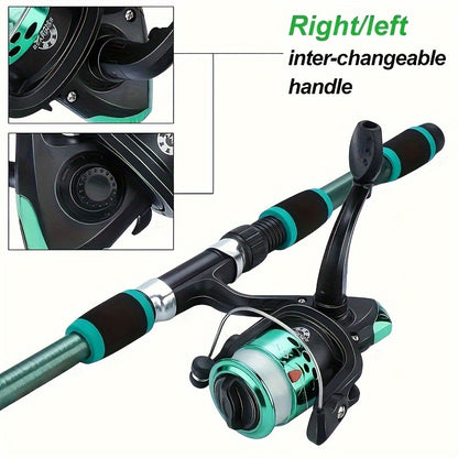 1 conjunto de kit de vara de pesca telescópica premium - portátil, durável e completo..