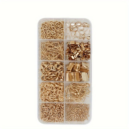 Kit para iniciantes em fabricação de joias com 900 peças, brincos, colares, ETC...