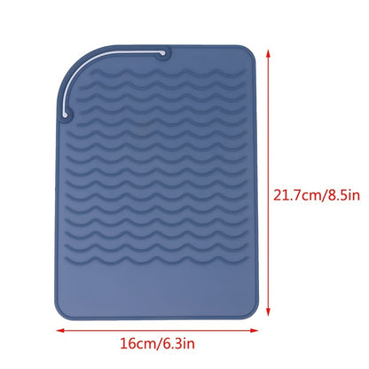 Tapete de silicone premium resistente ao calor para organiza ferramentas de cabelo para modelar sem esforço  Ideal para alisadores de cabelo, chapinhas