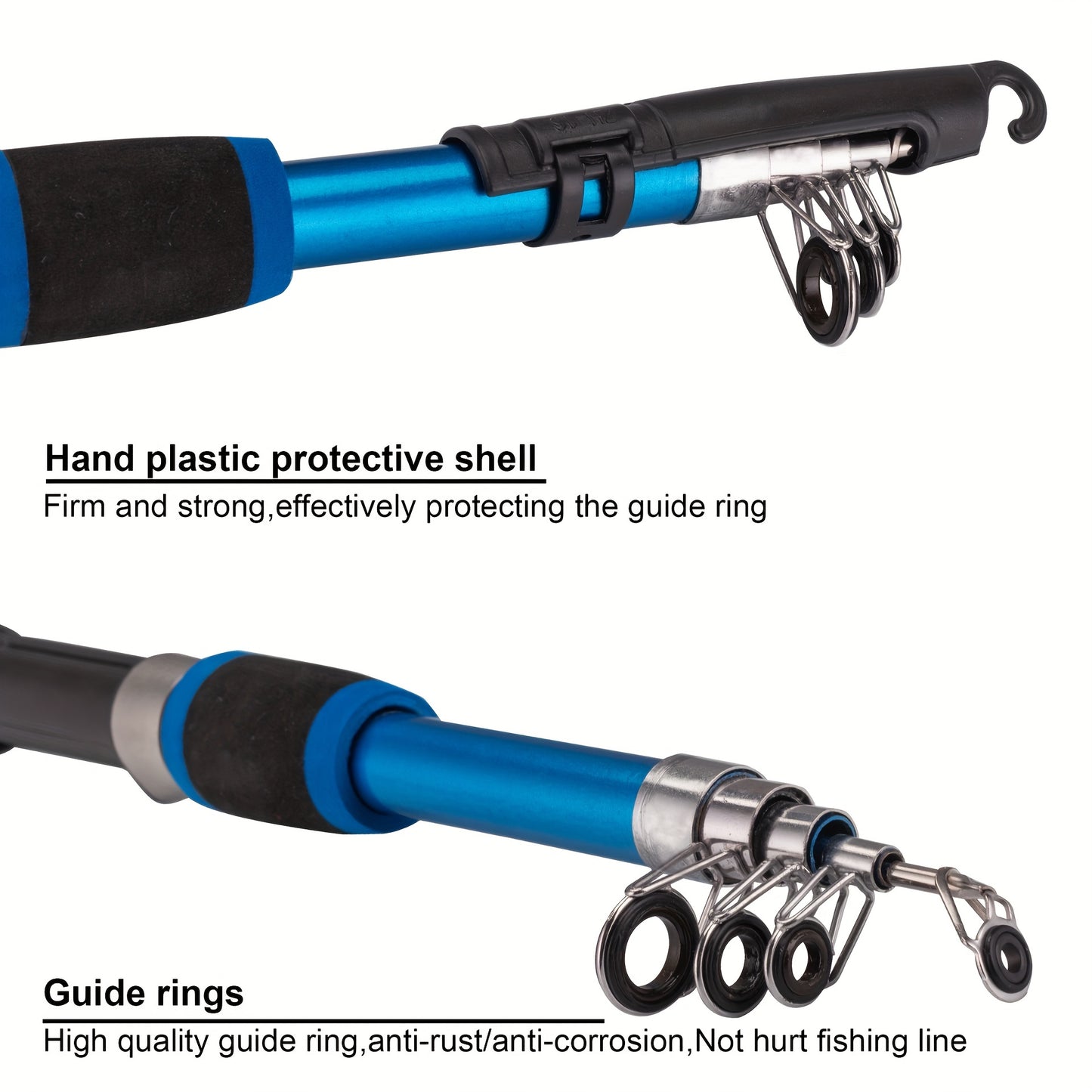 Vara de pesca telescópica de viagem: aproveite a pesca em qualquer lugar com esta vara de pesca leve de fibra de vidro