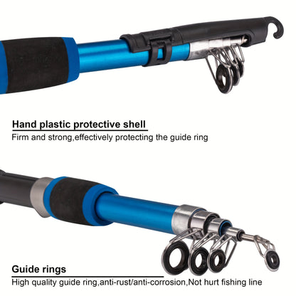 Vara de pesca telescópica de viagem: aproveite a pesca em qualquer lugar com esta vara de pesca leve de fibra de vidro
