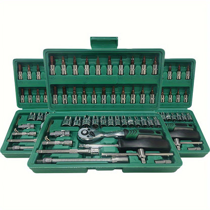 Conjunto de ferramentas de catraca profissional 216/53/46 peças.