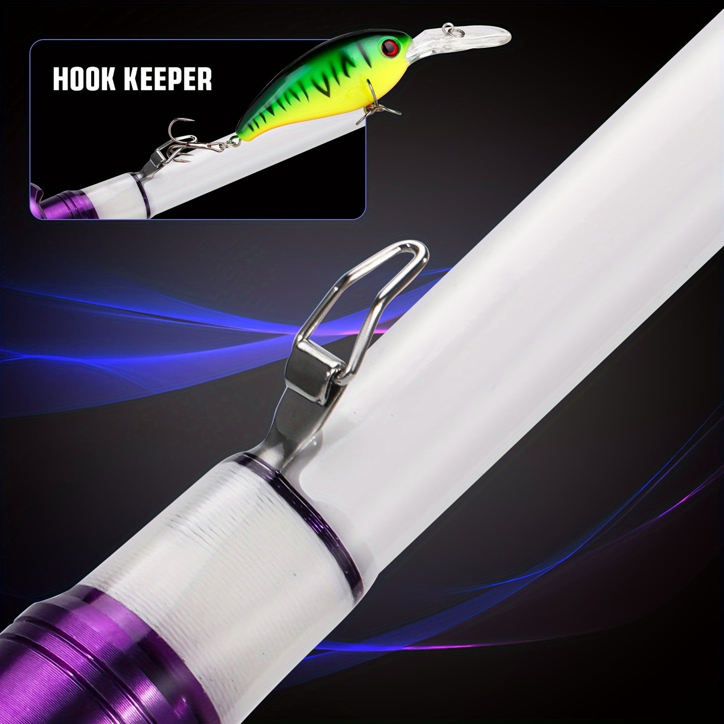 Vara de Pesca de 2 Seções 1,8 m/6 pés Vara de Carbono Duravél,Bonita com Cabo de EVA para Viagem, Pesca de Carpa e Robalo de Água Doce