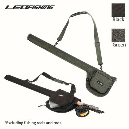 LEOFISHING Estojo de armazenamento de luxo para varas e molinetes de pesca com mosca - à prova d'água, proteção completa, compacto, durável e portátil, bolsa para equipamentos para viagens de pesca em água doce - fácil de transportar e armazenar