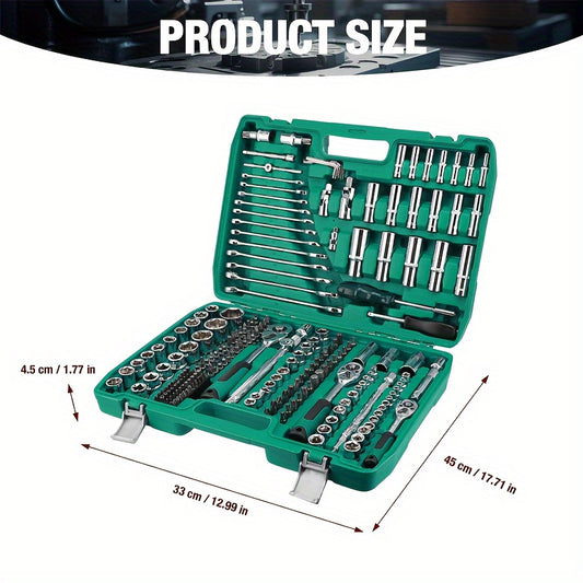 Conjunto de ferramentas de catraca profissional 216/53/46 peças.