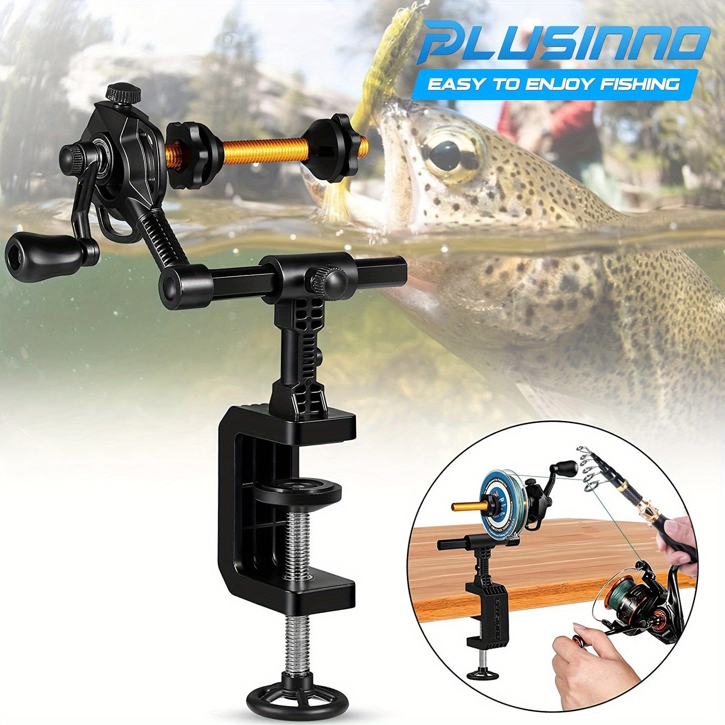 Bobinador de linha de pesca PLUSINNO com função de desenrolamento