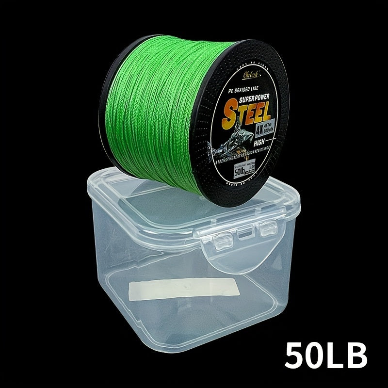 Linha de pesca trançada de PE ultradurável de 4 fios 457M/500YDS de 10 a 100 libras