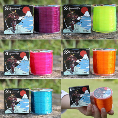 Linha de pesca de nylon monofilamento premium Sougayilang 4X, 500 m/546 jardas,