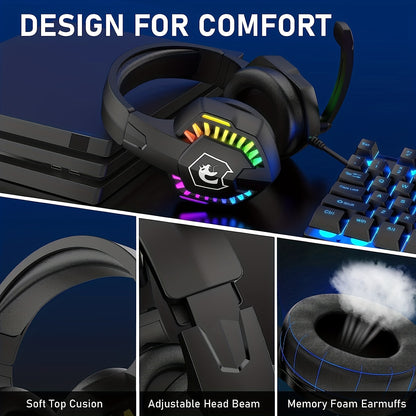 Conjunto de teclado gamer iluminado por LED Rainbow - Combinações de teclado