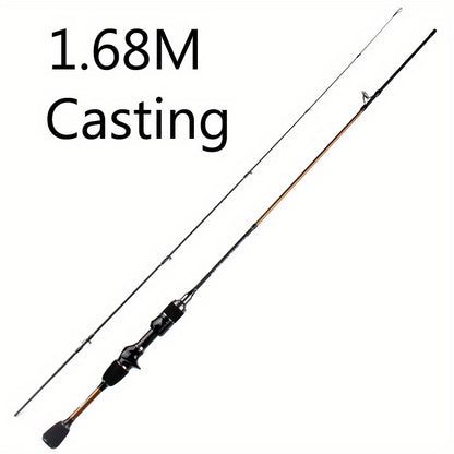 Vara de pesca giratória Skmially Carbon Ul 70,87 polegadas 1,68 m 0,8-5 g Vara de pesca giratória ultraleve para fundição Acessórios para pesca Vara de pesca