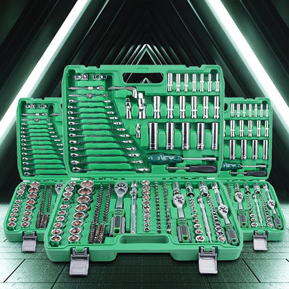 Conjunto de ferramentas de catraca profissional 216/53/46 peças.