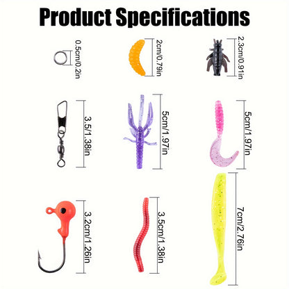 Kit combinado de vara de pesca telescópica portátil e carretel - 130 cm, isca incluída