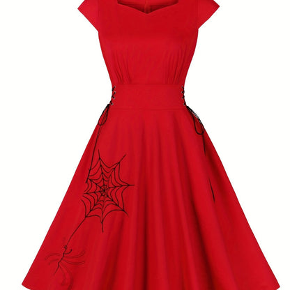 Vestido curto feminino estilo A-Line, vestido de coquetel franzido.