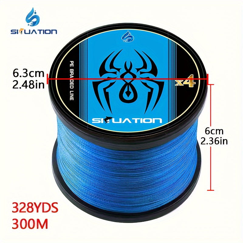 Linha de pesca trançada PE 300M/328YDS, forte e suave para arremessos longos,