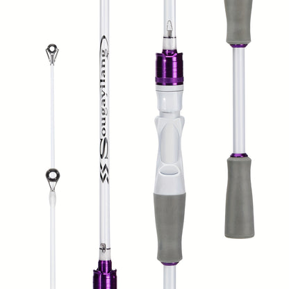 Vara de Pesca de 2 Seções 1,8 m/6 pés Vara de Carbono Duravél,Bonita com Cabo de EVA para Viagem, Pesca de Carpa e Robalo de Água Doce