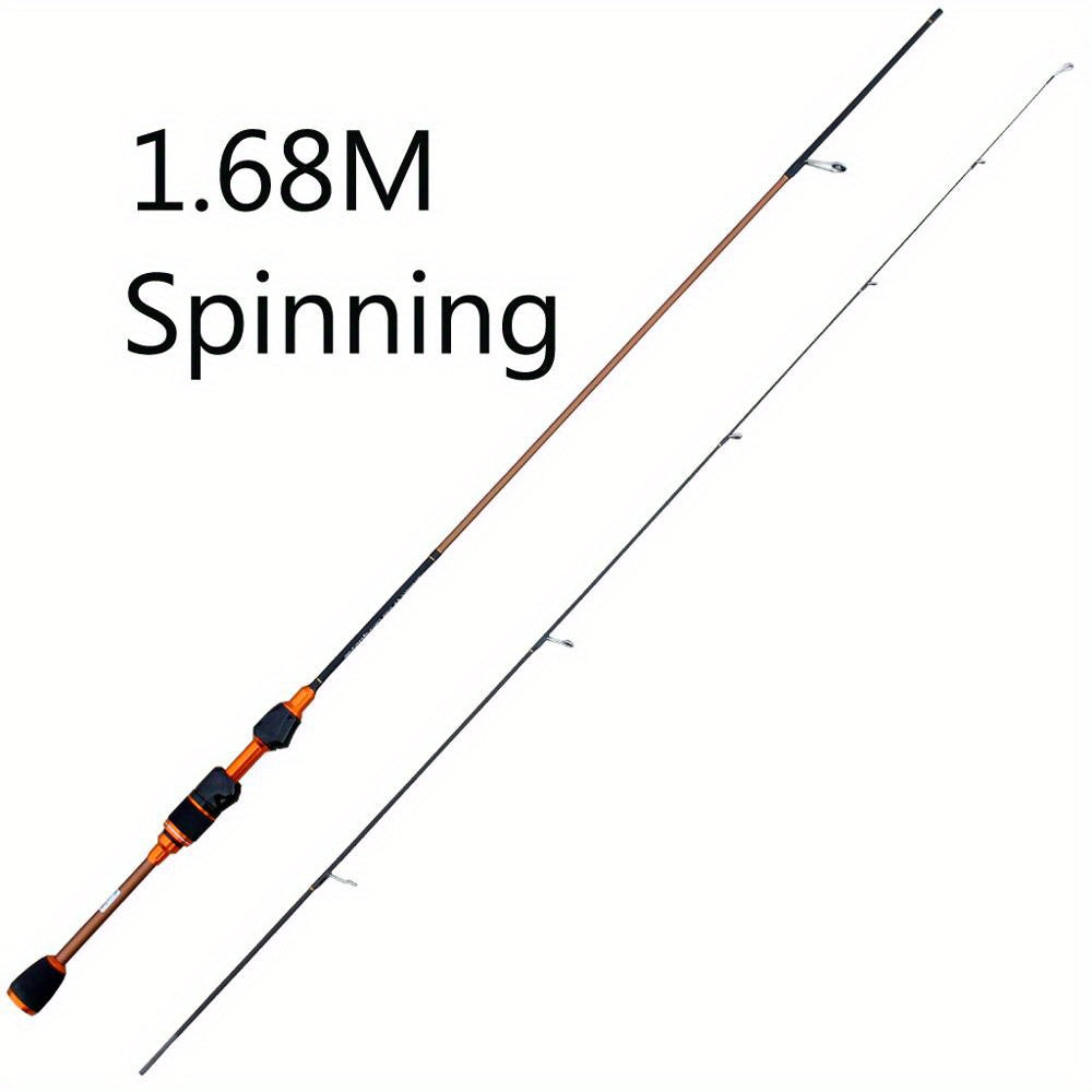 Vara de pesca giratória Skmially Carbon Ul 70,87 polegadas 1,68 m 0,8-5 g Vara de pesca giratória ultraleve para fundição Acessórios para pesca Vara de pesca