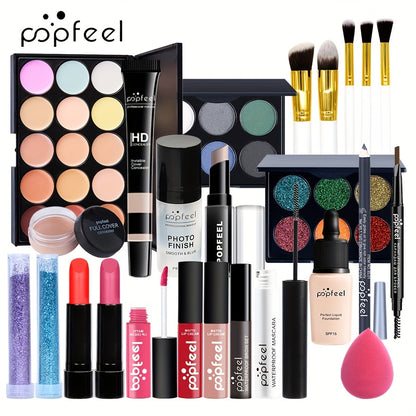 Kit completo de maquiagem para presente.