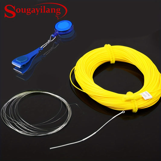 Combo de linha de pesca com mosca Sougayilang - Peso para frente, flutuante