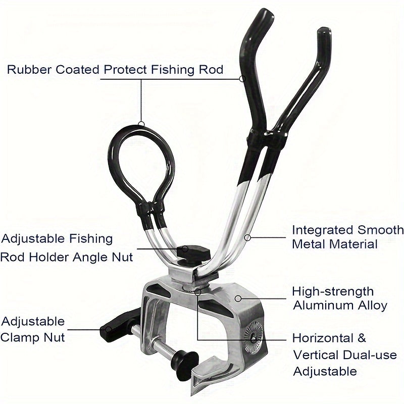 1 pacote de suporte universal para vara de pescar em barco - design de fixação segura