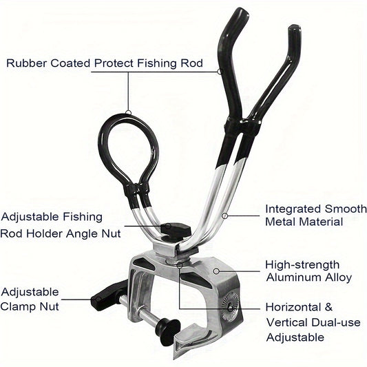 1 pacote de suporte universal para vara de pescar em barco - design de fixação segura