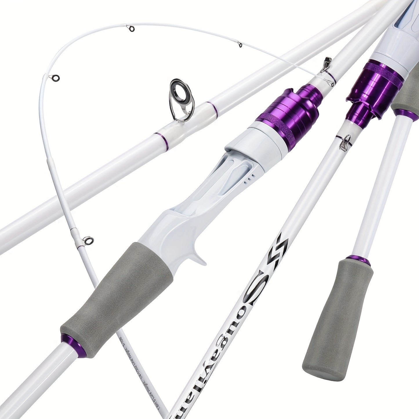 Vara de Pesca de 2 Seções 1,8 m/6 pés Vara de Carbono Duravél,Bonita com Cabo de EVA para Viagem, Pesca de Carpa e Robalo de Água Doce