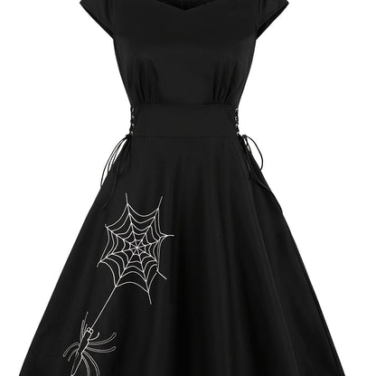 Vestido curto feminino estilo A-Line, vestido de coquetel franzido.