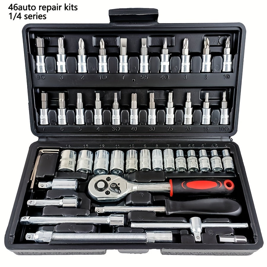 Kit de ferramentas mecânicas automotivas, Chave catraca de alta qualidade.