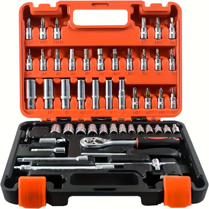Conjunto de ferramentas de catraca profissional 216/53/46 peças.