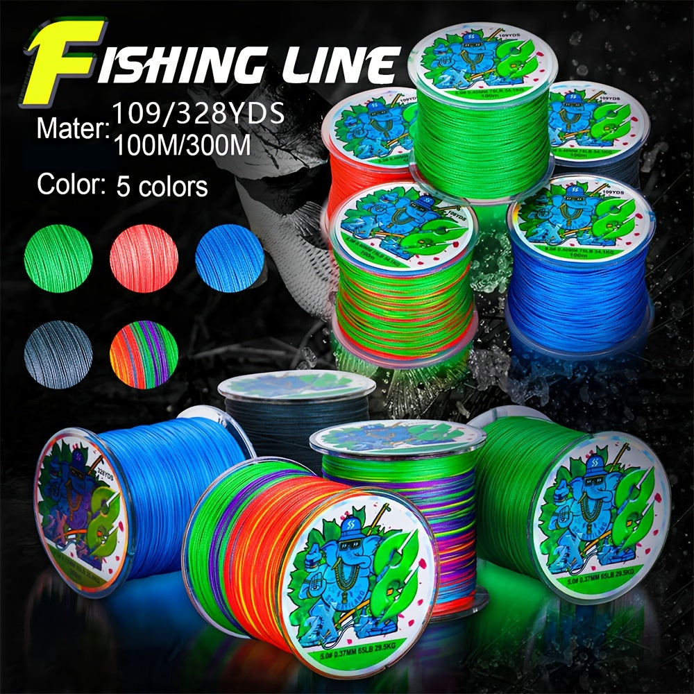 Linha de pesca trançada de PE super-forte com 8 fios