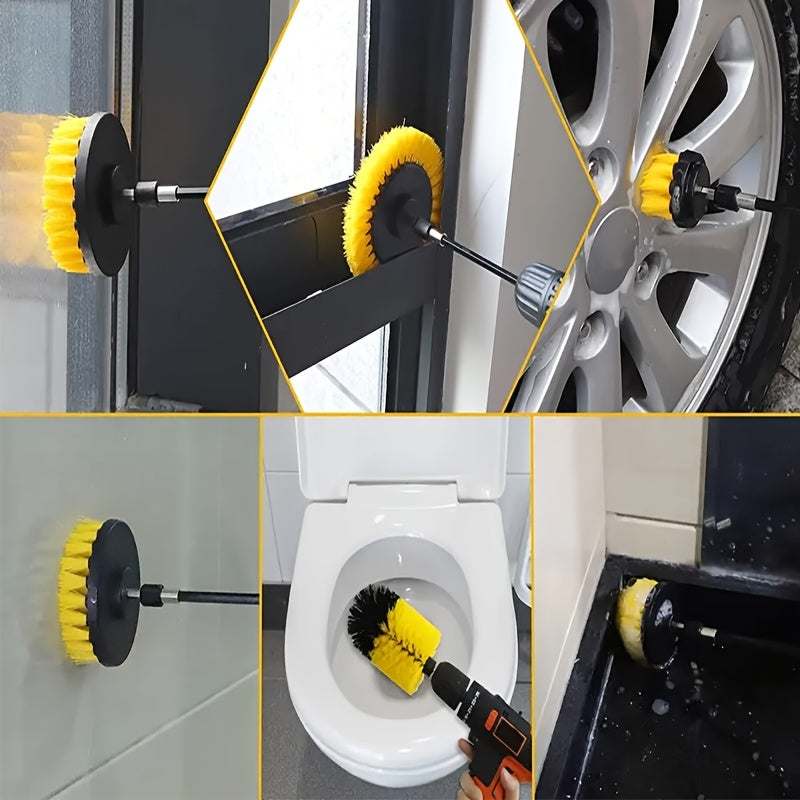 Conjunto de 7 peças de escovas para furadeira, kit de ferramentas de limpeza