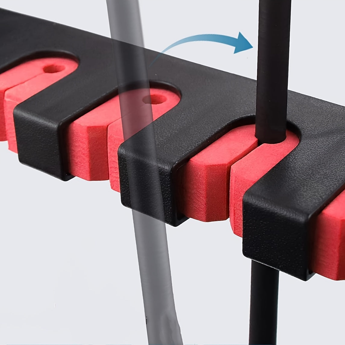 Suporte para varas de pescar de parede com capacidade para 6 varas