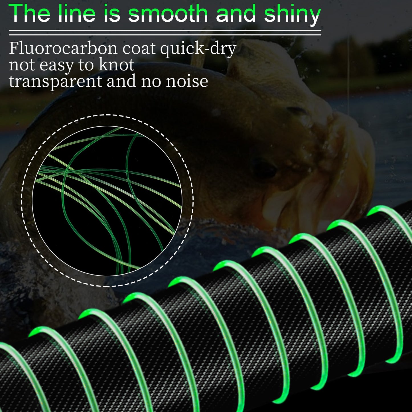 Linha de pesca de nylon monofilamento premium Sougayilang 4X, 500 m/546 jardas,