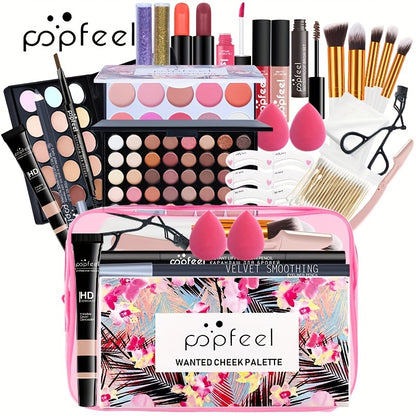 Kit completo de maquiagem para presente.