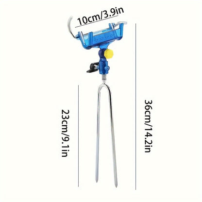1 peça de suporte para vara de pesca ajustável em 360° de aço inoxidável premium - suporte para vara de pesca inserido com travamento automático e design resistente à corrosão para organização conveniente do equipamento de pesca