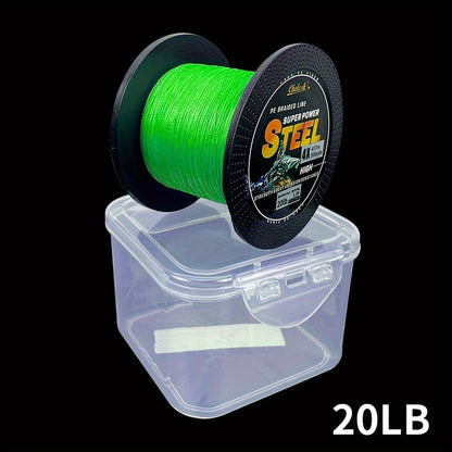 Linha de pesca trançada de PE ultradurável de 4 fios 457M/500YDS de 10 a 100 libras