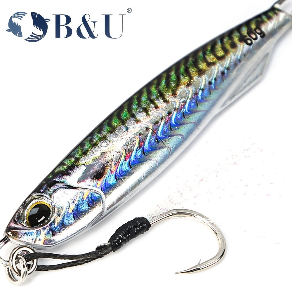Ultimate Metal Cast Jig Spoon - Isca de pesca impressa em 3D altamente realista com durabilidade 30G/40G/60G.